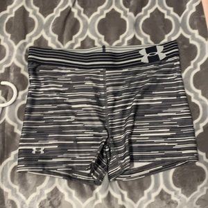 These are a pair on spandex shorts from under armor
